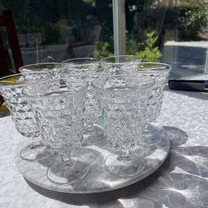 4 Elegant Crystal Glass Goblet Set of 4 vintage Fostoria